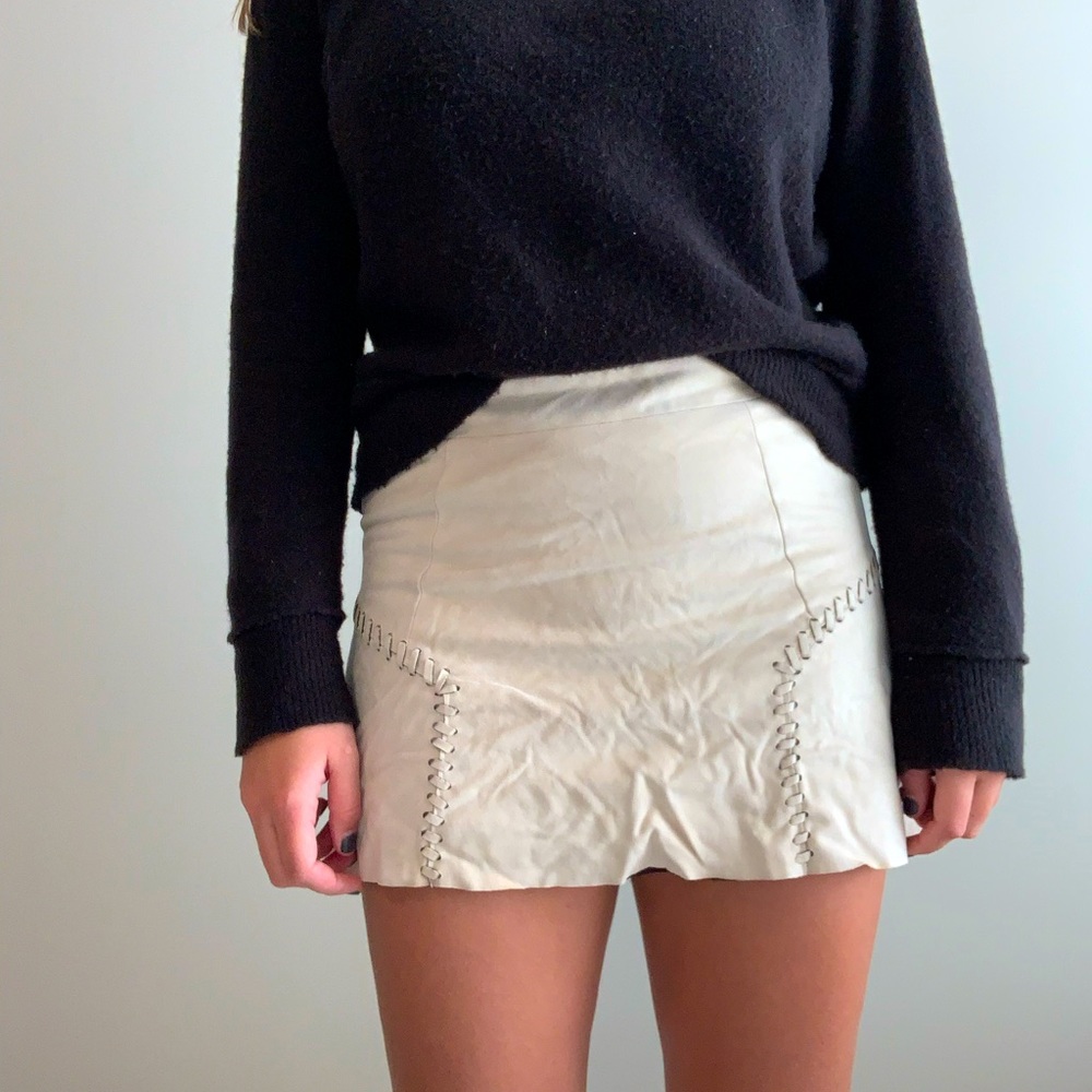 Braided Suede Skirt